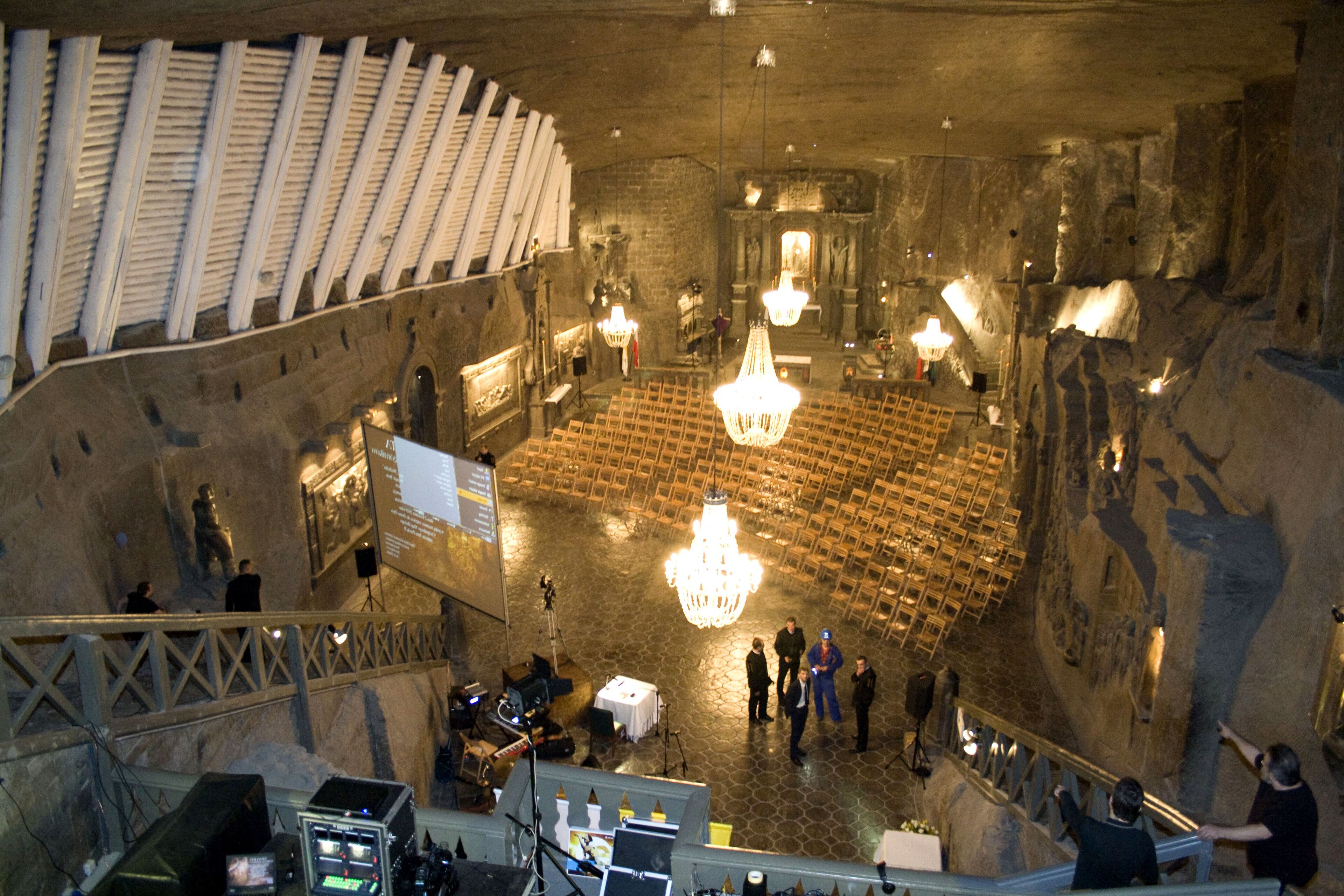 St. Kinga's Chapel - salt crystal chandeliers